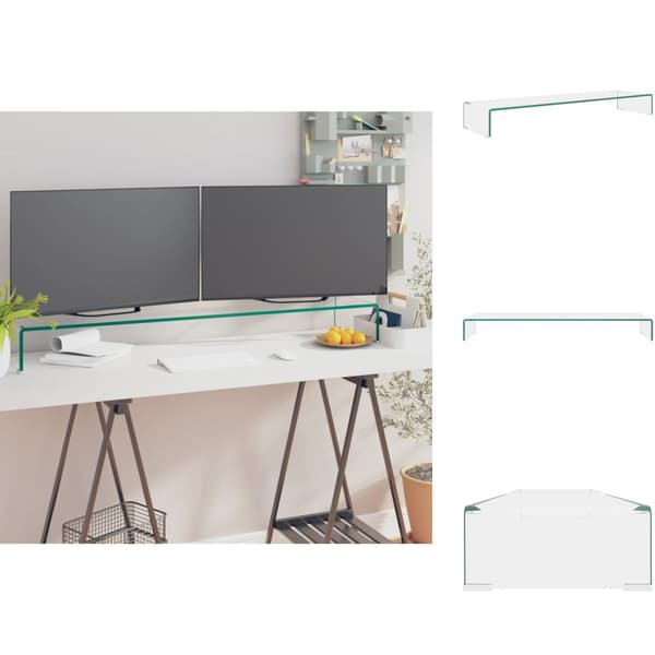 TV-møbler - Living TV-stander/monitorstand klart glas 110x30x13 cm
