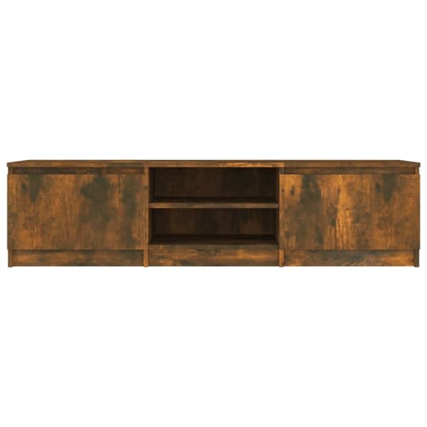 TV-møbler - Living tv-bord 140x40x35,5 cm konstrueret træ røget egetræsfinish