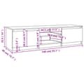 Miniatyrbillede 8 af 8: TV-møbler - Living tv-bord 140x40x35,5 cm konstrueret træ røget egetræsfinish