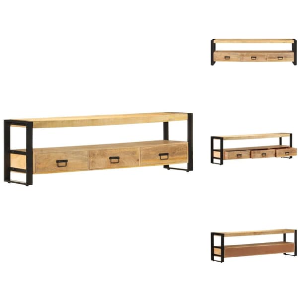 TV-bänkar - Living TV-bänk 150x30x45 cm massivt mangoträ