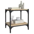 Miniatyrbillede 5 af 10: TV-møbler - Living tv-bord 40x33x41 cm konstrueret træ og stål sonoma-eg