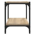 Miniatyrbillede 7 af 10: TV-møbler - Living tv-bord 40x33x41 cm konstrueret træ og stål sonoma-eg