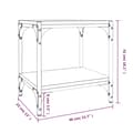 Miniatyrbillede 10 af 10: TV-møbler - Living tv-bord 40x33x41 cm konstrueret træ og stål sonoma-eg