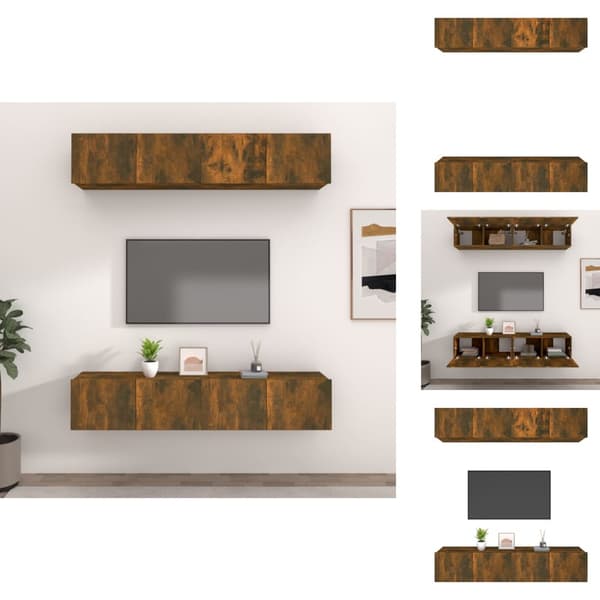 TV-tasot - Living TV-kaapit 4 kpl savutammi 80x30x30 cm tekninen puu