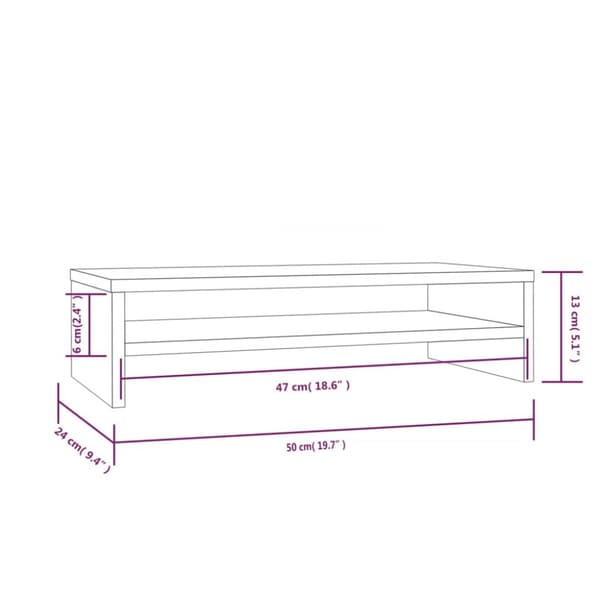 TV-bänkar - Living Skärmställ 50x24x13 cm massiv furu