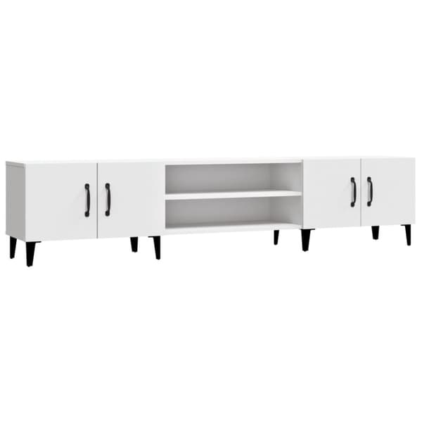 TV-møbler - Living tv-bord 180x31,5x40 cm konstrueret træ hvid