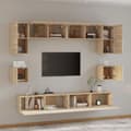 Miniatyrbild 4 av 11: TV-bänkar - Living Tv-skåp 8 delar sonoma-ek konstruerat trä