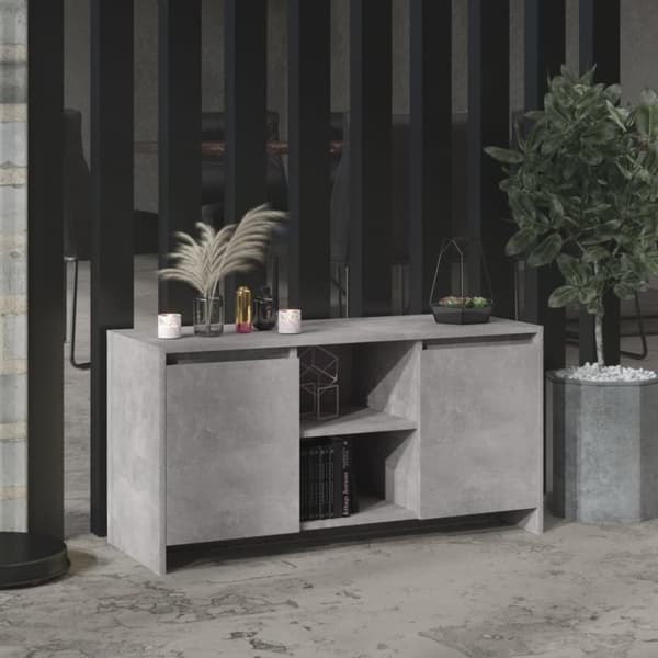 TV-møbler - Living tv-bord 102x37,5x52,5 cm spånplade betongrå