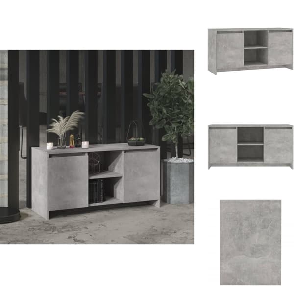TV-møbler - Living tv-bord 102x37,5x52,5 cm spånplade betongrå