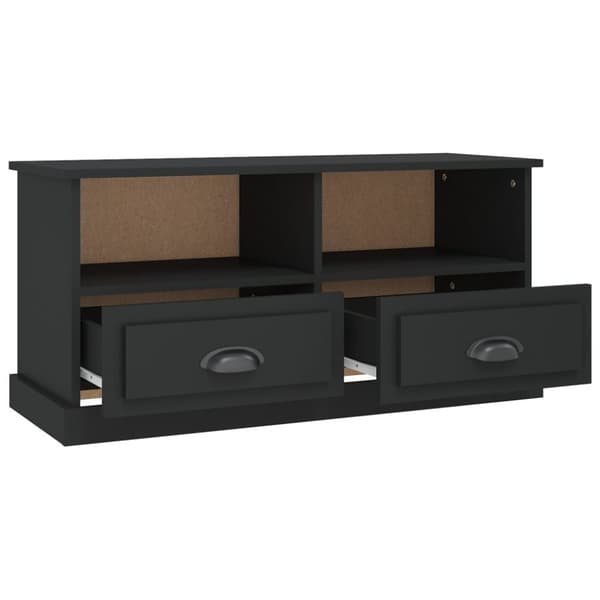 TV-møbler - Living tv-bord 93x35,5x45 cm konstrueret træ sort