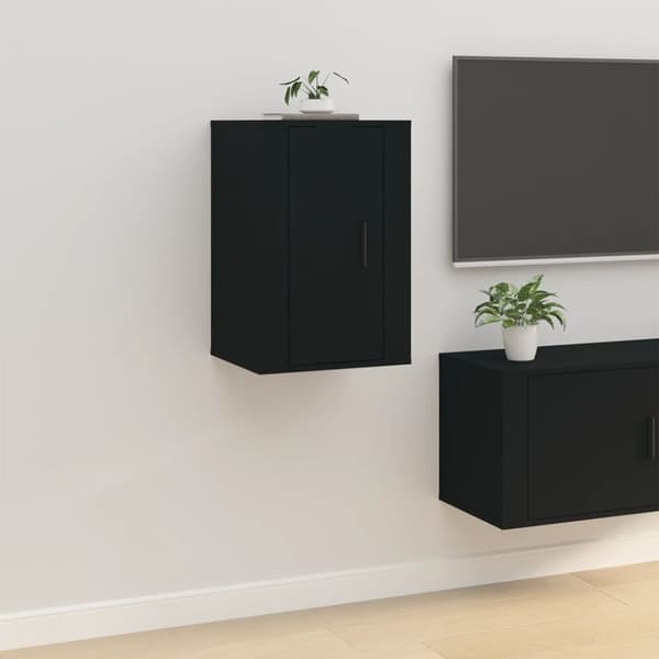 TV-tasot - Living Seinäkiinnitettävä TV-taso musta 40x34,5x60 cm