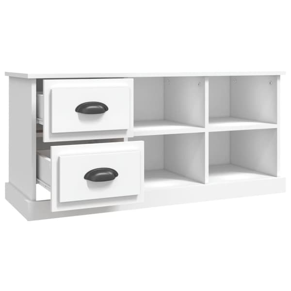 TV-tasot - Living TV-taso valkoinen 102x35,5x47,5 cm tekninen puu