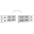 Pikkukuva 10 / 11: TV-tasot - Living TV-taso valkoinen 102x35,5x47,5 cm tekninen puu
