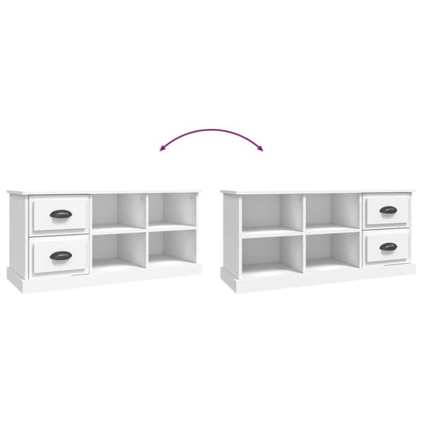 TV-tasot - Living TV-taso valkoinen 102x35,5x47,5 cm tekninen puu