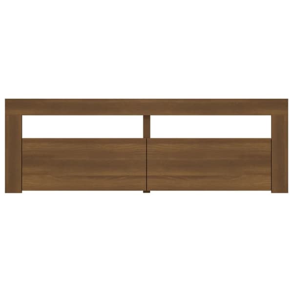 TV-tasot - Living TV-taso LED-valoilla ruskea tammi 120x35x40 cm