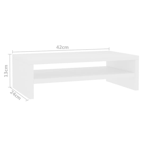 TV-møbler - Living skærmstander 42x24x13 cm konstrueret træ hvid