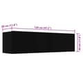 Miniatyrbillede 9 af 9: TV-møbler - Living tv-bord 120x30x30 cm konstrueret træ sort