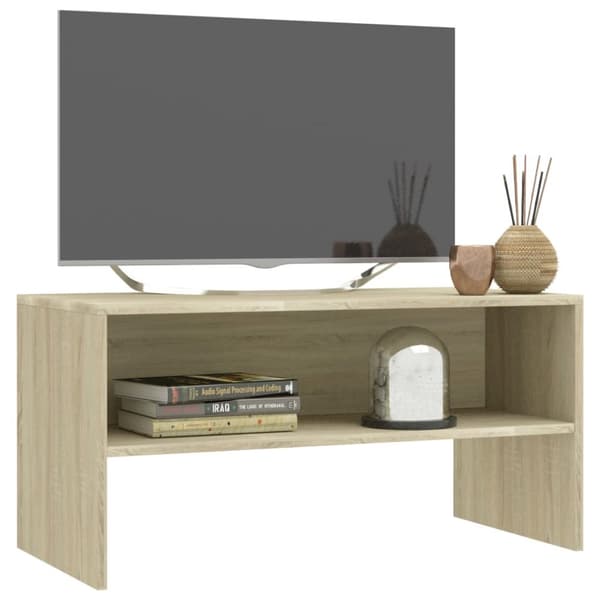 TV-møbler - Living tv-bord 80x40x40 cm konstrueret træ sonoma-eg
