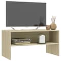 Miniatyrbillede 4 af 7: TV-møbler - Living tv-bord 80x40x40 cm konstrueret træ sonoma-eg