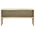 Miniatyrbillede 5 af 7: TV-møbler - Living tv-bord 80x40x40 cm konstrueret træ sonoma-eg