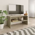 Miniatyrbillede 2 af 7: TV-møbler - Living tv-bord 80x40x40 cm konstrueret træ sonoma-eg