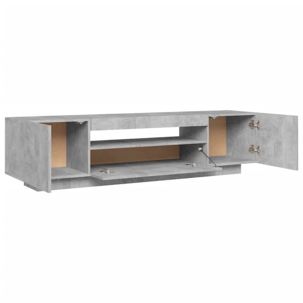 TV-møbler - Living tv-skab med LED-lys 160x35x40 cm betongrå