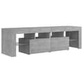 Miniatyrbillede 4 af 11: TV-møbler - Living tv-bord med LED-lys 140x36,5x40 cm betongrå