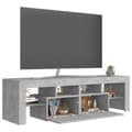 Miniatyrbillede 8 af 11: TV-møbler - Living tv-bord med LED-lys 140x36,5x40 cm betongrå