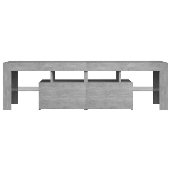 TV-møbler - Living tv-bord med LED-lys 140x36,5x40 cm betongrå