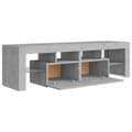 Miniatyrbillede 10 af 11: TV-møbler - Living tv-bord med LED-lys 140x36,5x40 cm betongrå