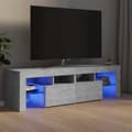 Miniatyrbillede 2 af 11: TV-møbler - Living tv-bord med LED-lys 140x36,5x40 cm betongrå