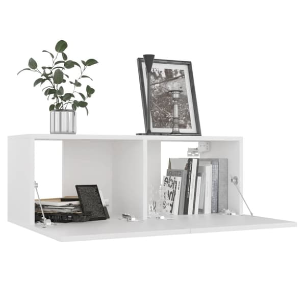 TV-tasot - Living TV-taso valkoinen 80x30x30 cm tekninen puu