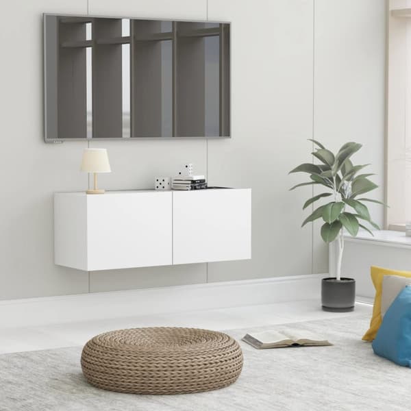 TV-tasot - Living TV-taso valkoinen 80x30x30 cm tekninen puu