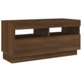 Miniatyrbillede 8 af 11: TV-møbler - Living tv-bord med LED-lys 80x35x40 cm brun eg