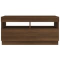 Miniatyrbillede 10 af 11: TV-møbler - Living tv-bord med LED-lys 80x35x40 cm brun eg