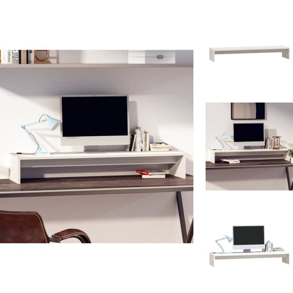 TV-tasot - Living Näyttöteline valkoinen 100x27x15 cm täysi mänty