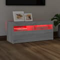 Pikkukuva 6 / 11: TV-tasot - Living TV-taso LED-valoilla harmaa Sonoma 90x35x40 cm