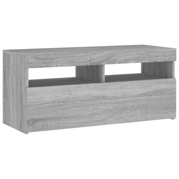 TV-tasot - Living TV-taso LED-valoilla harmaa Sonoma 90x35x40 cm