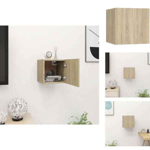 TV-møbler - Living væghængt skab 30,5x30x30 cm sonoma-eg