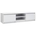 Miniatyrbillede 3 af 8: TV-møbler - Living tv-bord 140x40x35,5 cm konstrueret træ hvid højglans