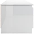 Miniatyrbillede 6 af 8: TV-møbler - Living tv-bord 140x40x35,5 cm konstrueret træ hvid højglans