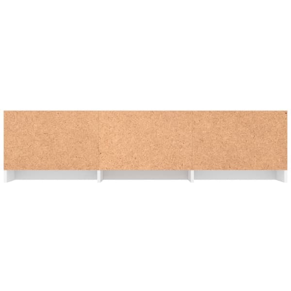 TV-møbler - Living tv-bord 140x40x35,5 cm konstrueret træ hvid højglans