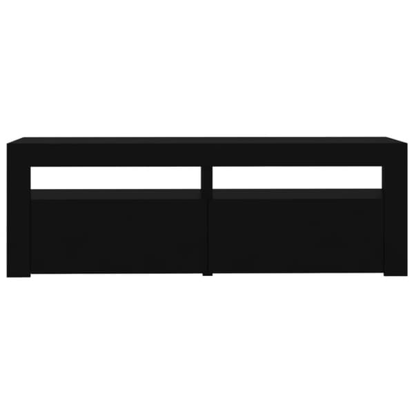 TV-møbler - Living tv-bord med LED-lys 120x35x40 cm sort