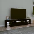 Miniatyrbillede 4 af 11: TV-møbler - Living tv-bord med LED-lys sort 200x36,5x40 cm