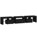 Miniatyrbillede 9 af 11: TV-møbler - Living tv-bord med LED-lys sort 200x36,5x40 cm