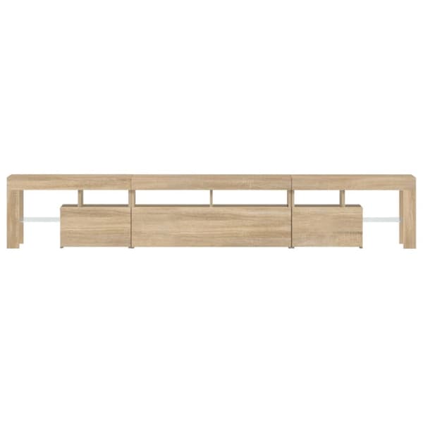 TV-bänkar - Living Tv-bänk med LED-belysning sonoma ek 230x36,5x40 cm