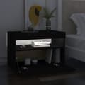 Miniatyrbillede 4 af 11: TV-møbler - Living tv-borde med LED-lys 2 stk. 60x35x40 cm sort