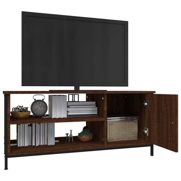TV-møbler - Living tv-bord 100x40x45 cm konstrueret træ brun egetræsfarve