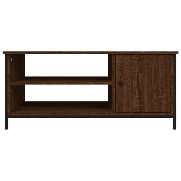TV-møbler - Living tv-bord 100x40x45 cm konstrueret træ brun egetræsfarve