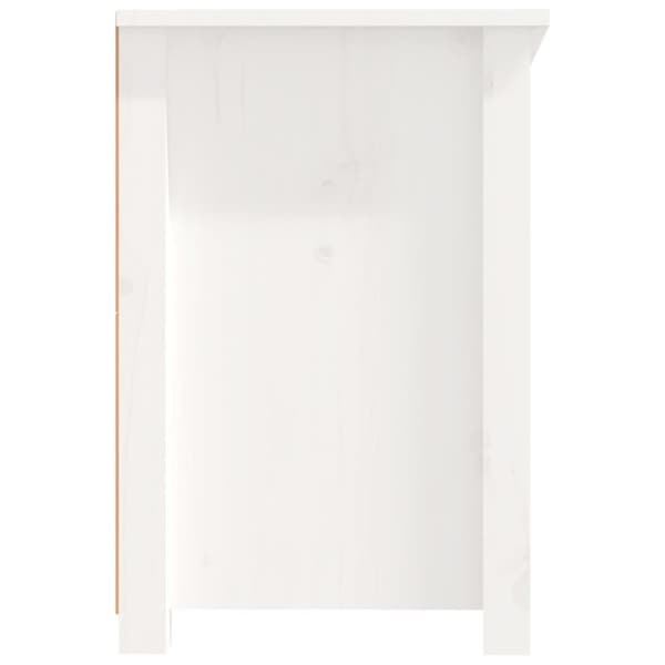 TV-møbler - Living tv-bord 114x35x52 cm massivt fyrretræ hvid